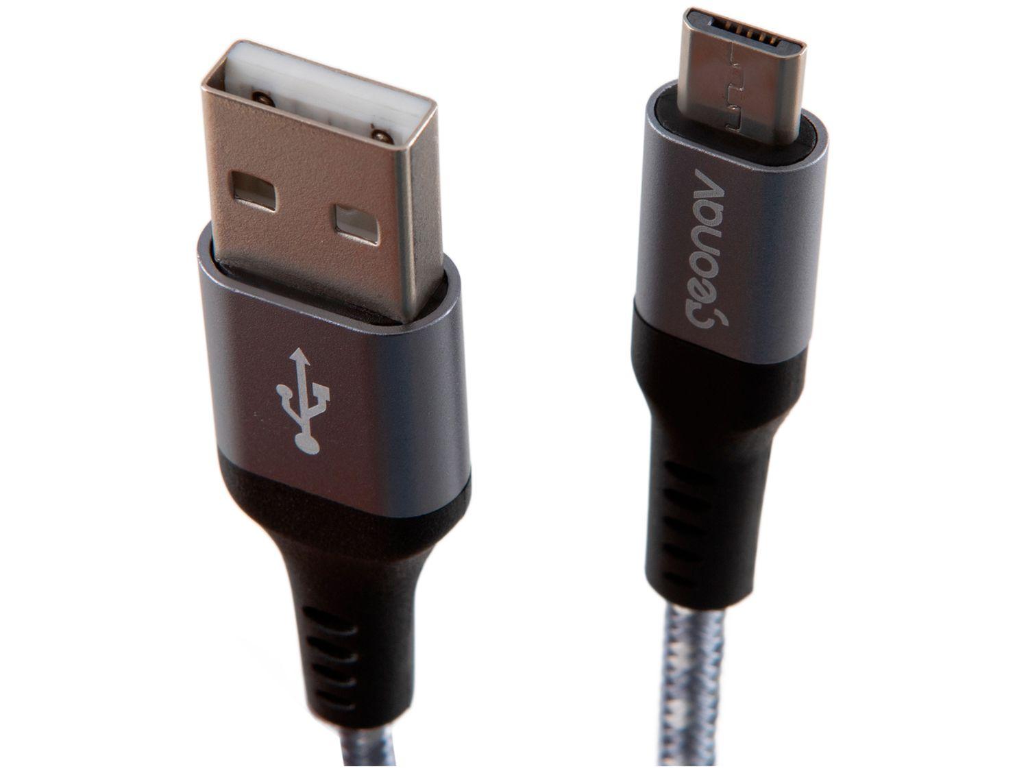 Cabo Micro USB Universal 1,5m Ultraresistente Geonav MIC15T