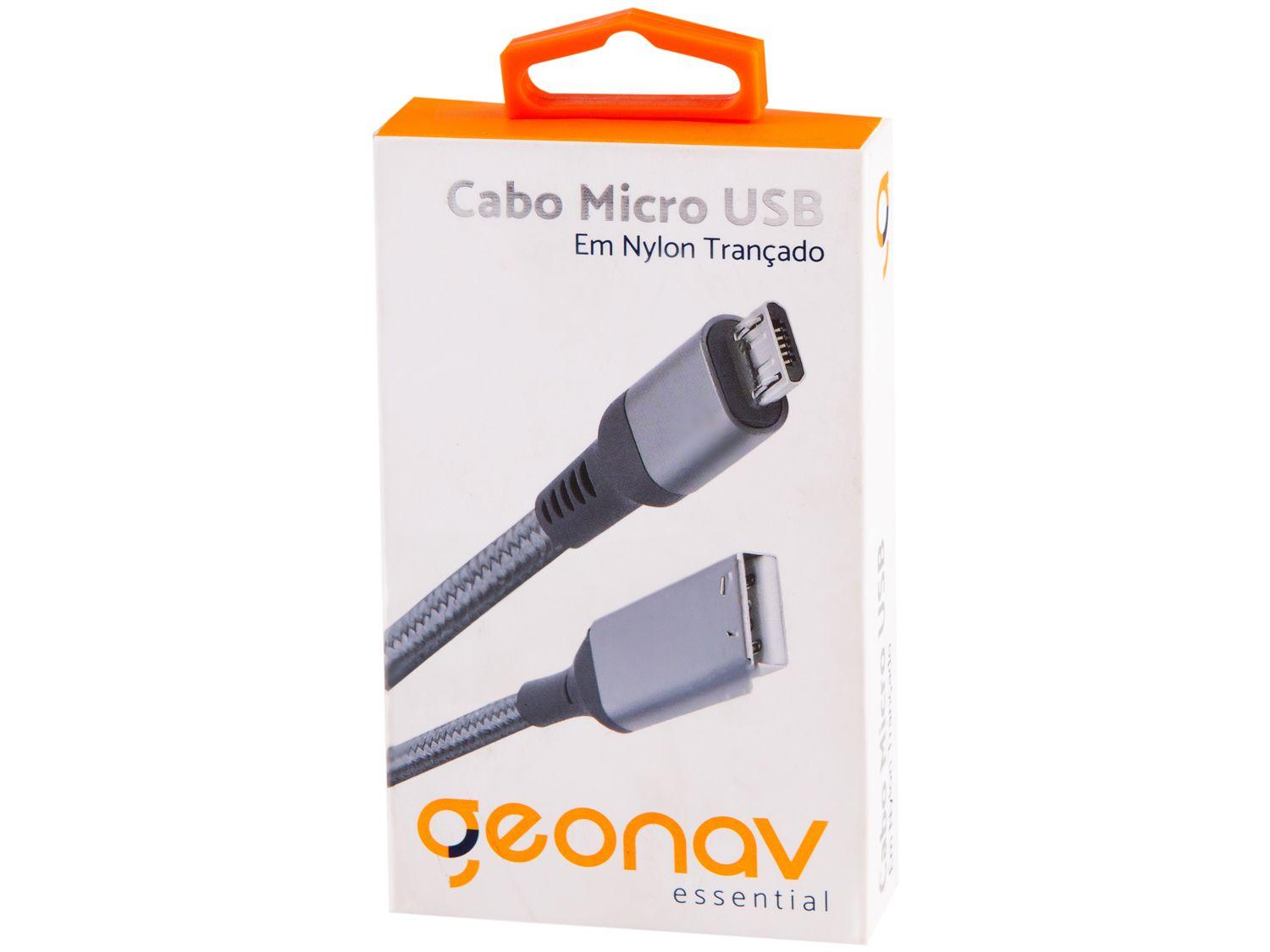 Cabo Micro USB Universal 1m Geonav Essential Espacial