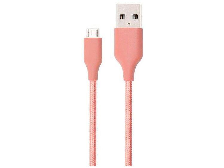Cabo Micro USB Universal Ultraresistente Rosa 