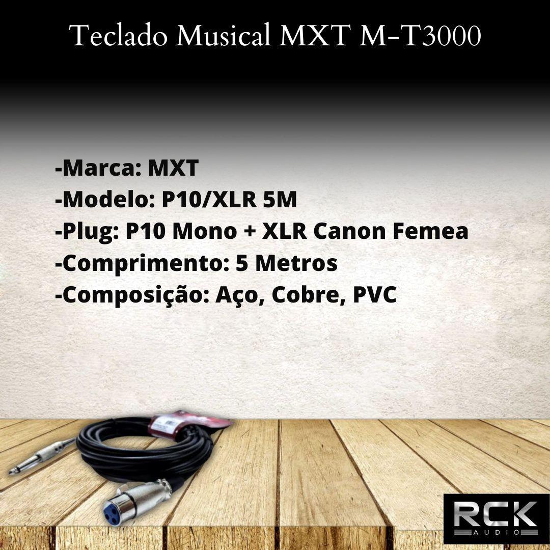 Imagem de Cabo Microfone P10 - Cannon XLR Fêmea 5M MXT