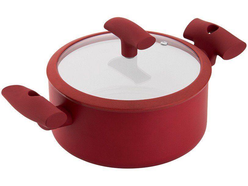 Caçarola Hércules Antiaderente com Tampa Vermelha