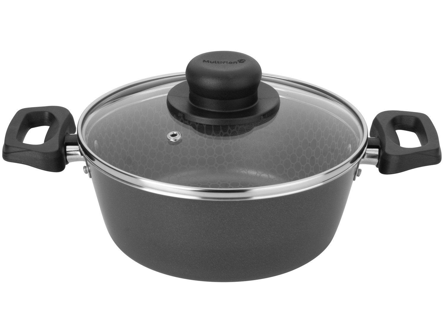 Caçarola Multiflon Antiaderente com Tampa Cinza 2,1L 20cm Essencial
