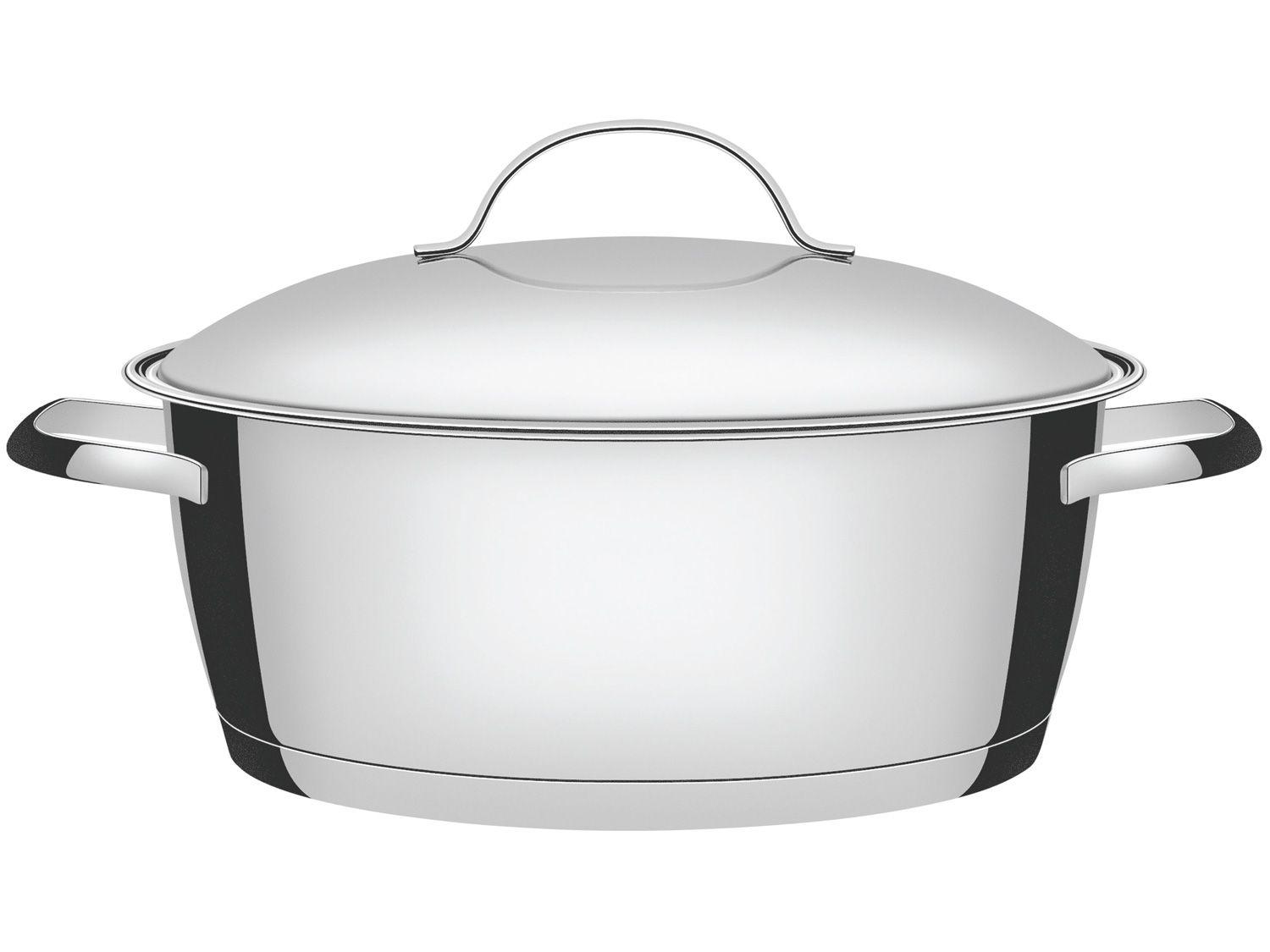 Caçarola Tramontina Inox Fundo Triplo com Tampa 22cm 3,3L Allegra