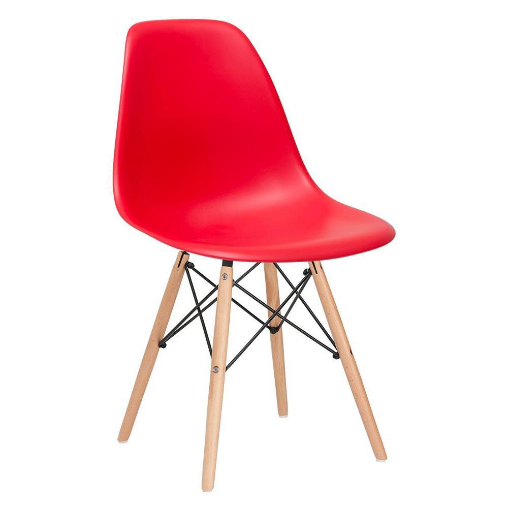Cadeira Charles Eames Eiffel DSW Base de madeira clara Loft7 Moveis de Cozinha Magazine Luiza