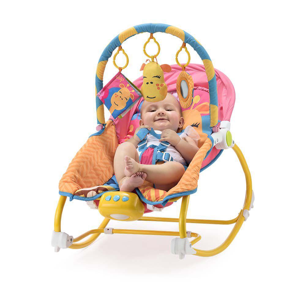 Cadeira de Descanso Infantil Girafa 3 Níveis de Vibração Reclinável ...