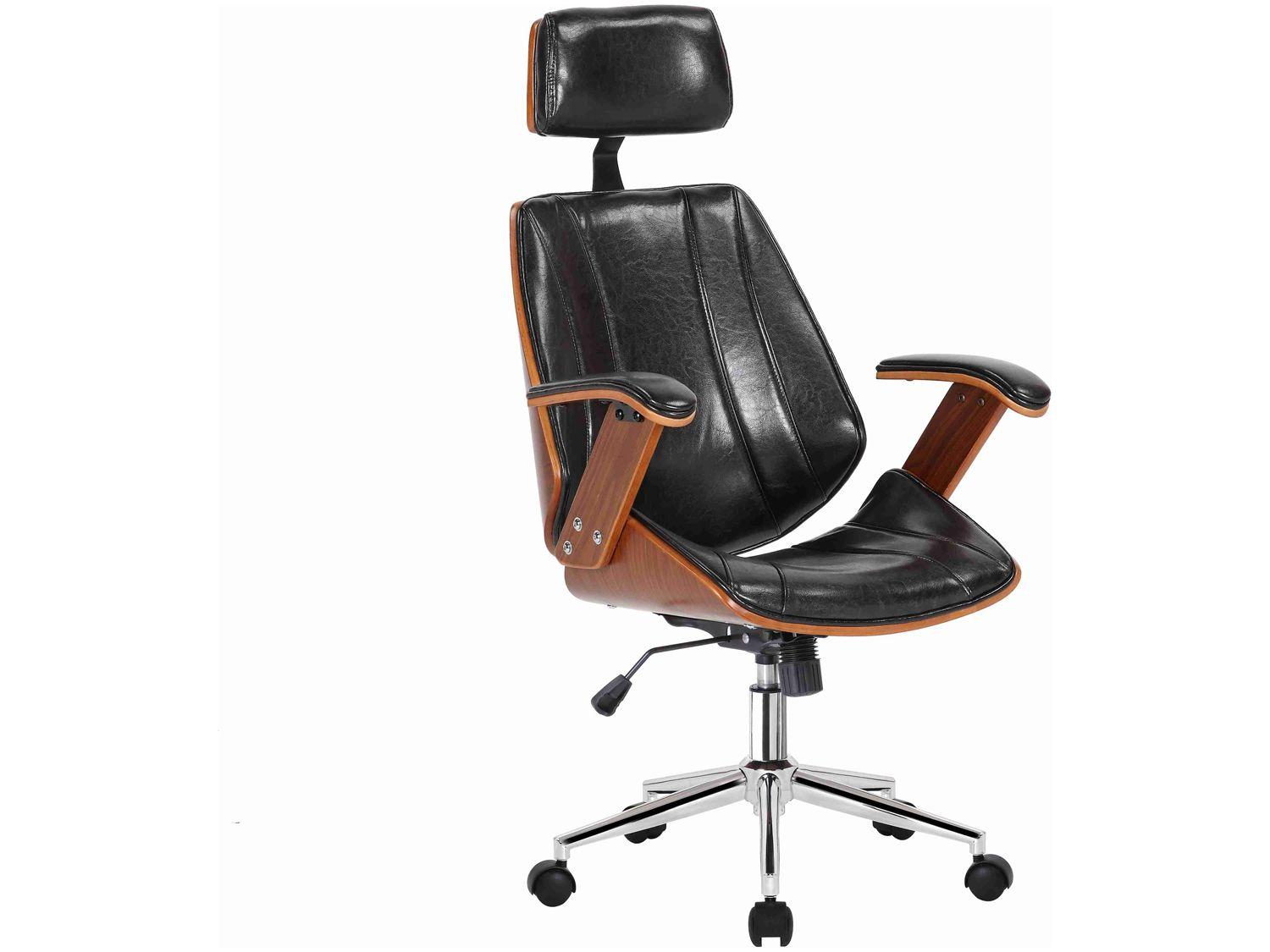 Cadeira de Escritório Presidente Giratória Preta DSG-001 Otello