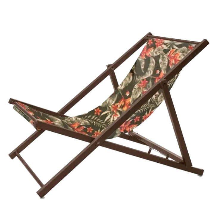 Cadeira Espreguiçadeira Jardim Dobrável Aço Carbono Ipanema Cor Estampado -  Estrela Móveis - Espreguiçadeira - Magazine Luiza