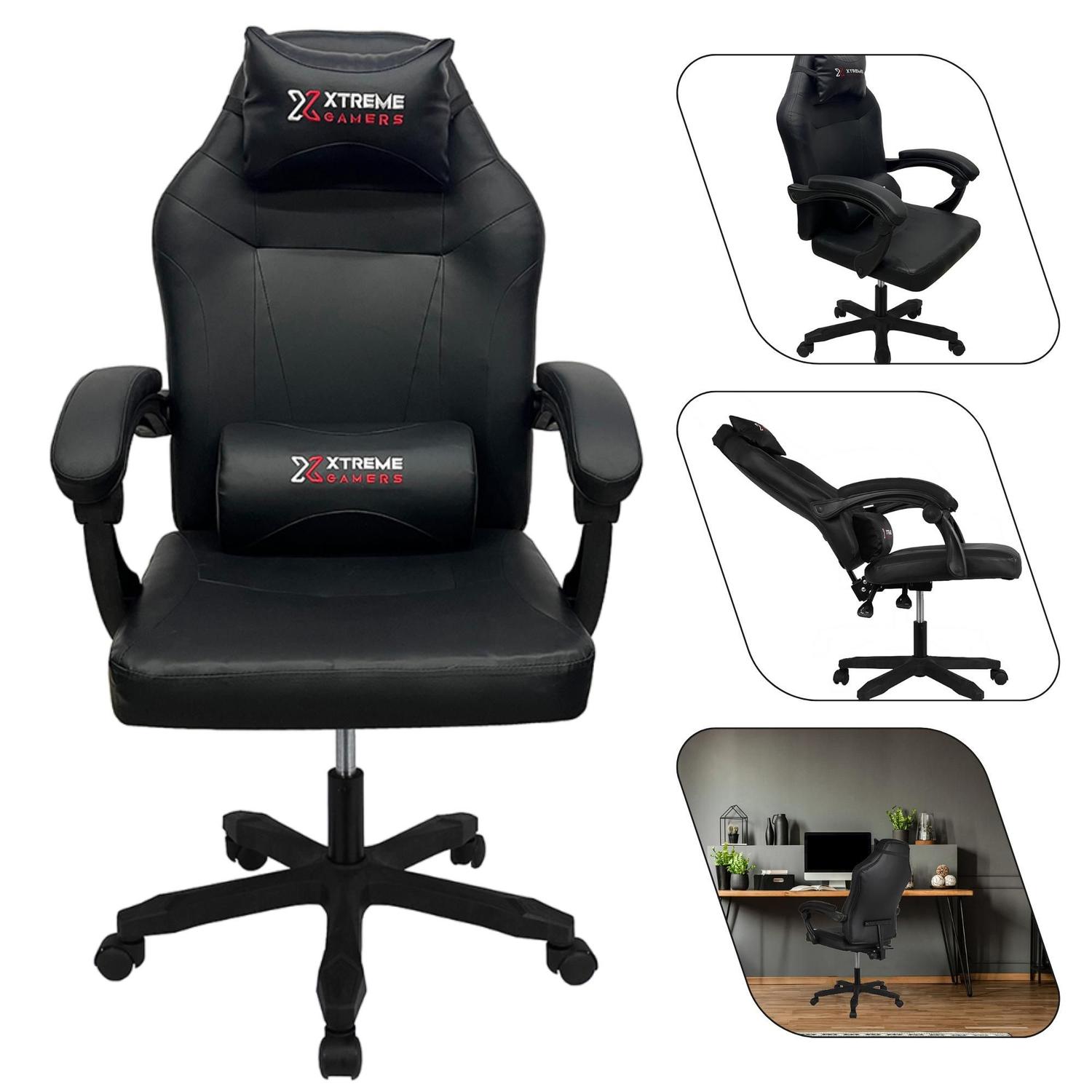 Cadeira Gamer Giratoria Ergonomica XTreme Gamers Supra Preta Gaming Com Inclinacao e Conforto Cadeira de Escritorio Magazine Luiza