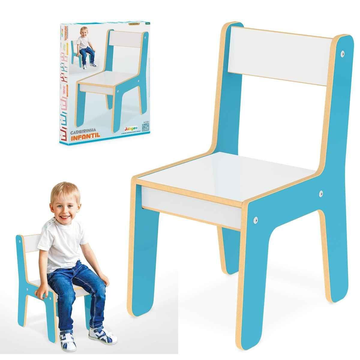 Cadeira Infantil Em Madeira MDF 3 Opções Cores Cadeirinha Para Mesinha  Junges Crianças Até 40Kg Rosa ou Azul ou Vermelha - Móveis Infantis -  Magazine Luiza