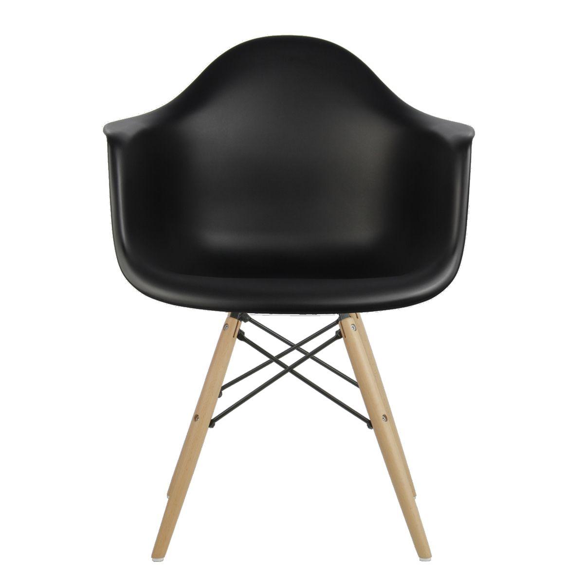 Cadeira Charles Eames Wood Daw Com Braços - Design - Nude 