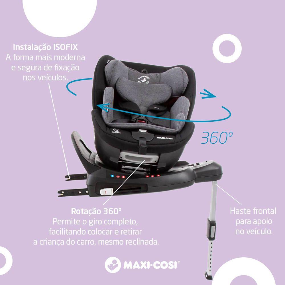 Imagem de Cadeira Spinel Authentic Graphite Isofix Giro 360 Maxi Cosi
