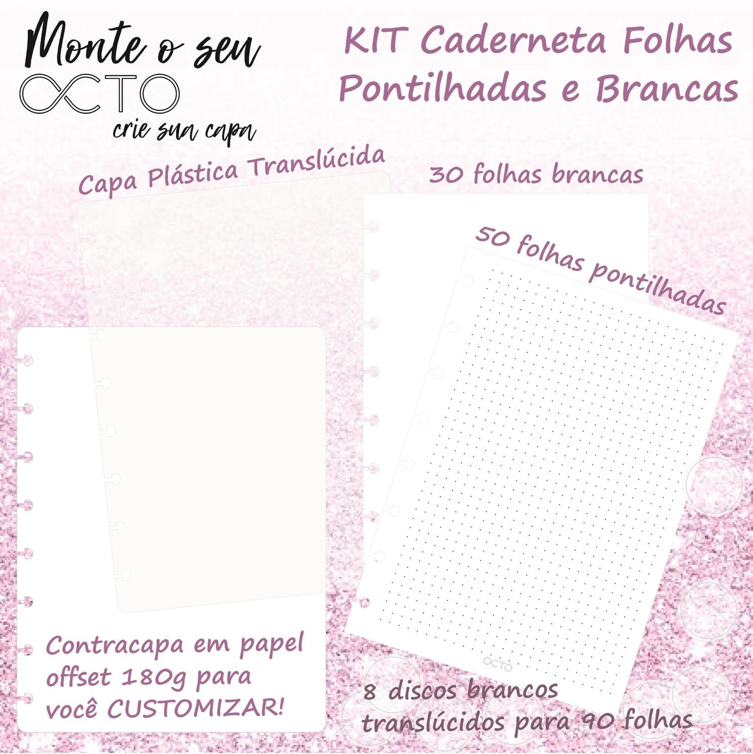 Caderneta de Discos MONTE O SEU - OCTO - Pontilhado - Caderno de Anotações  / Caderneta / Moleskine - Magazine Luiza