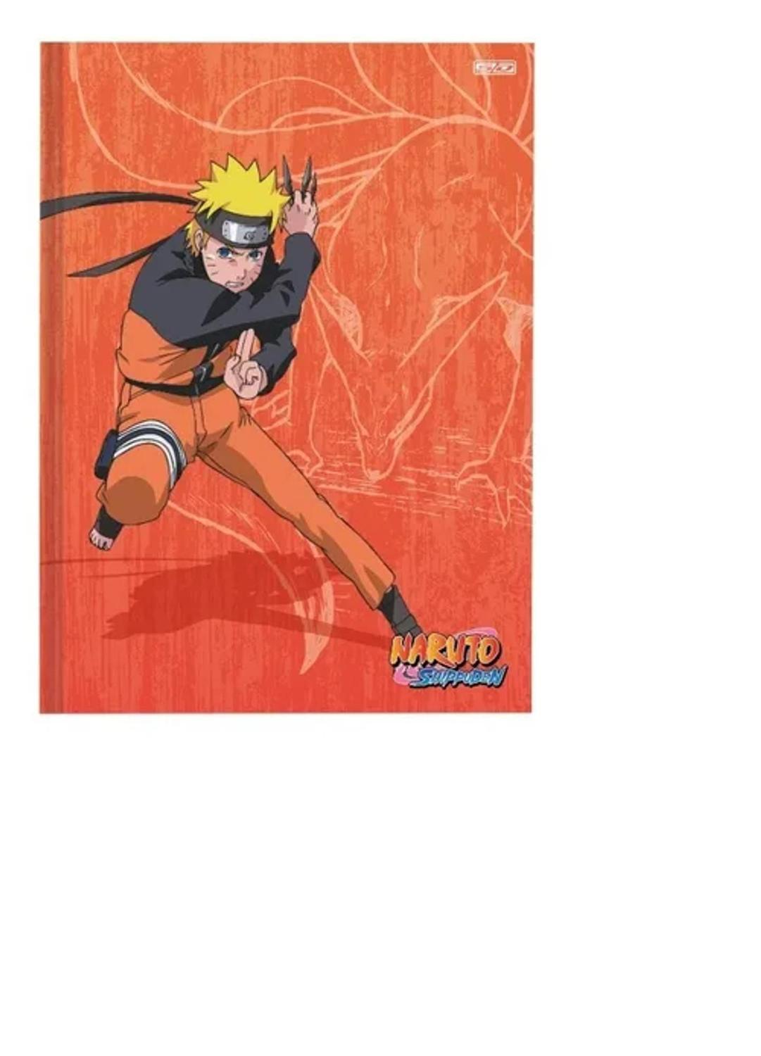 Caderno brochura pequeno capa dura 80 folhas Naruto Shippuden São