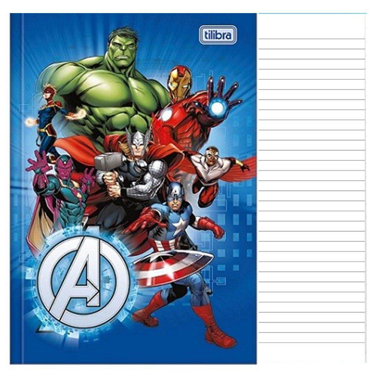 Caderno Brochura Vingadores Avengers + Kit Escolar Lápis e Borracha ...