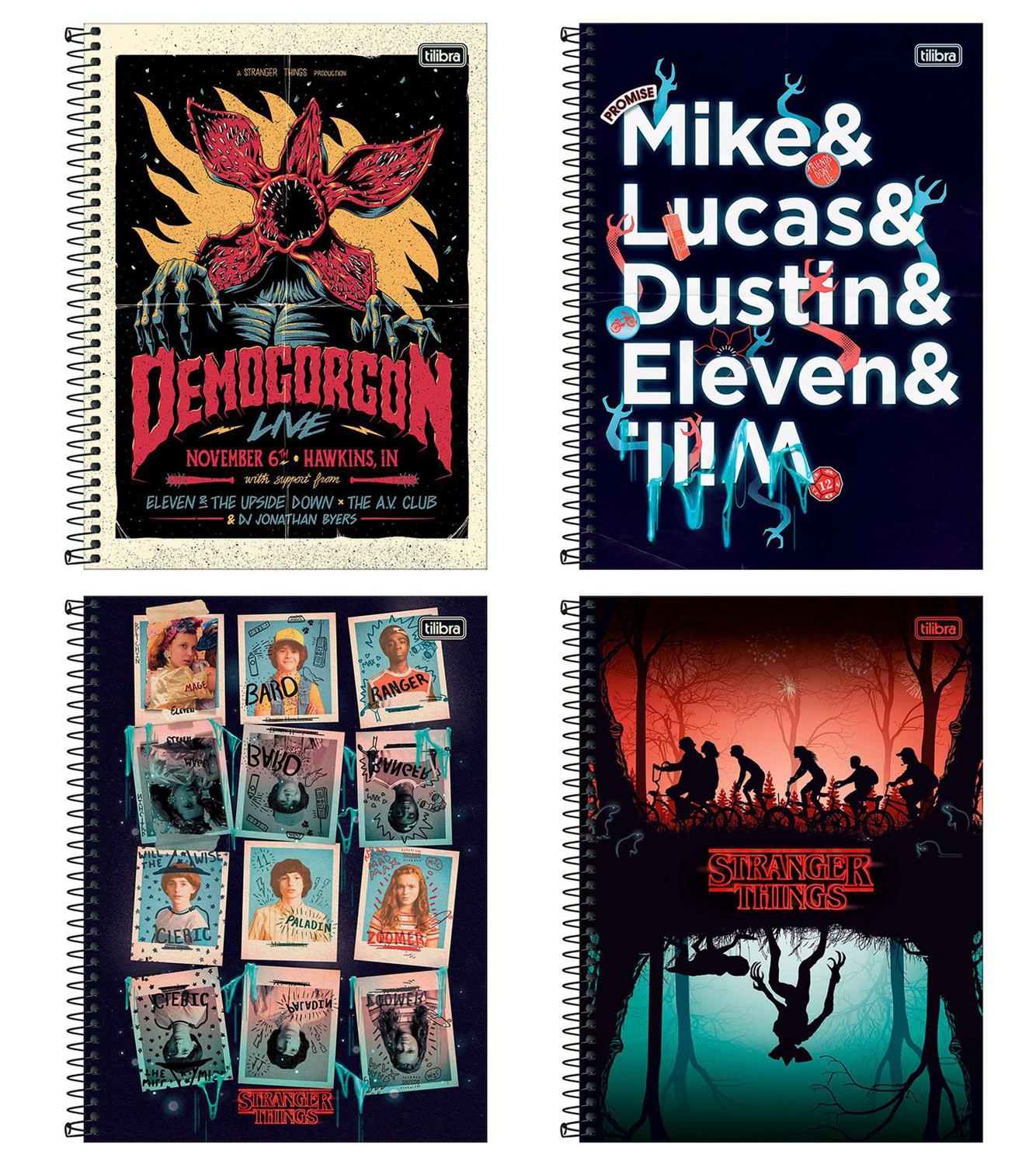 Caderno Univ. Stranger Things 10X1 160 Folhas Tilibra - Caderno Escolar /  Universitário - Magazine Luiza