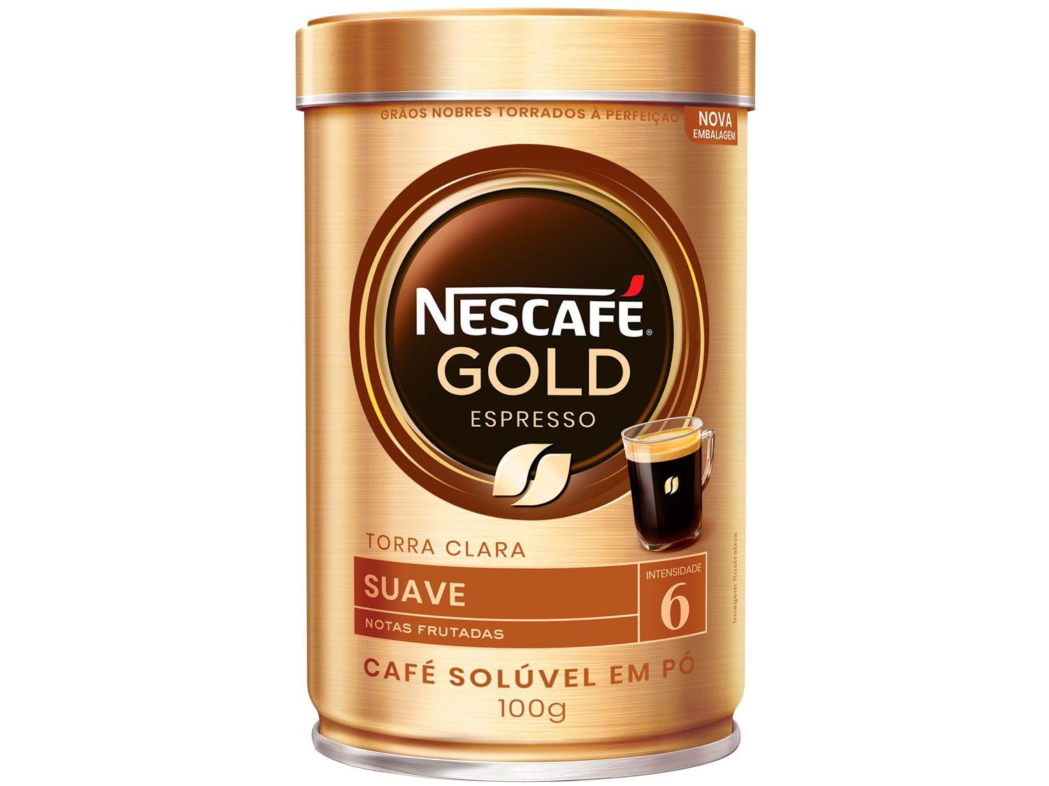 Café Solúvel Nescafé Gold Espresso Intensidade 6 - Lata 100g