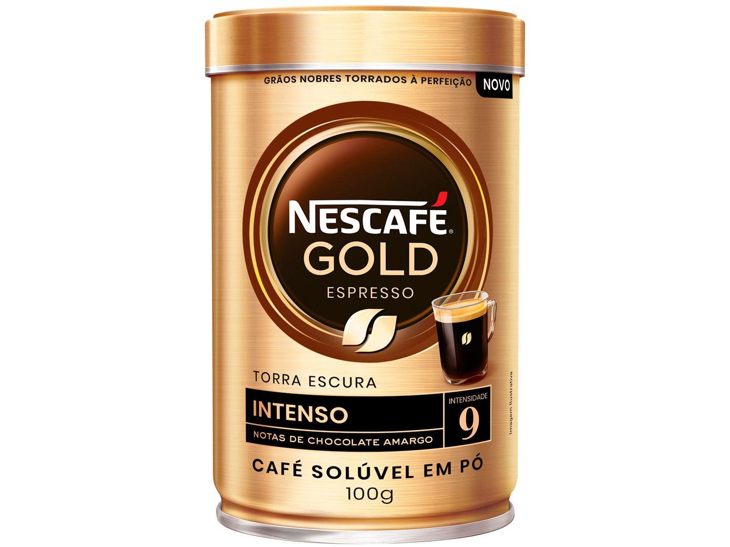 Café Solúvel Nescafé Gold Espresso Intensidade 9 - Lata 100g