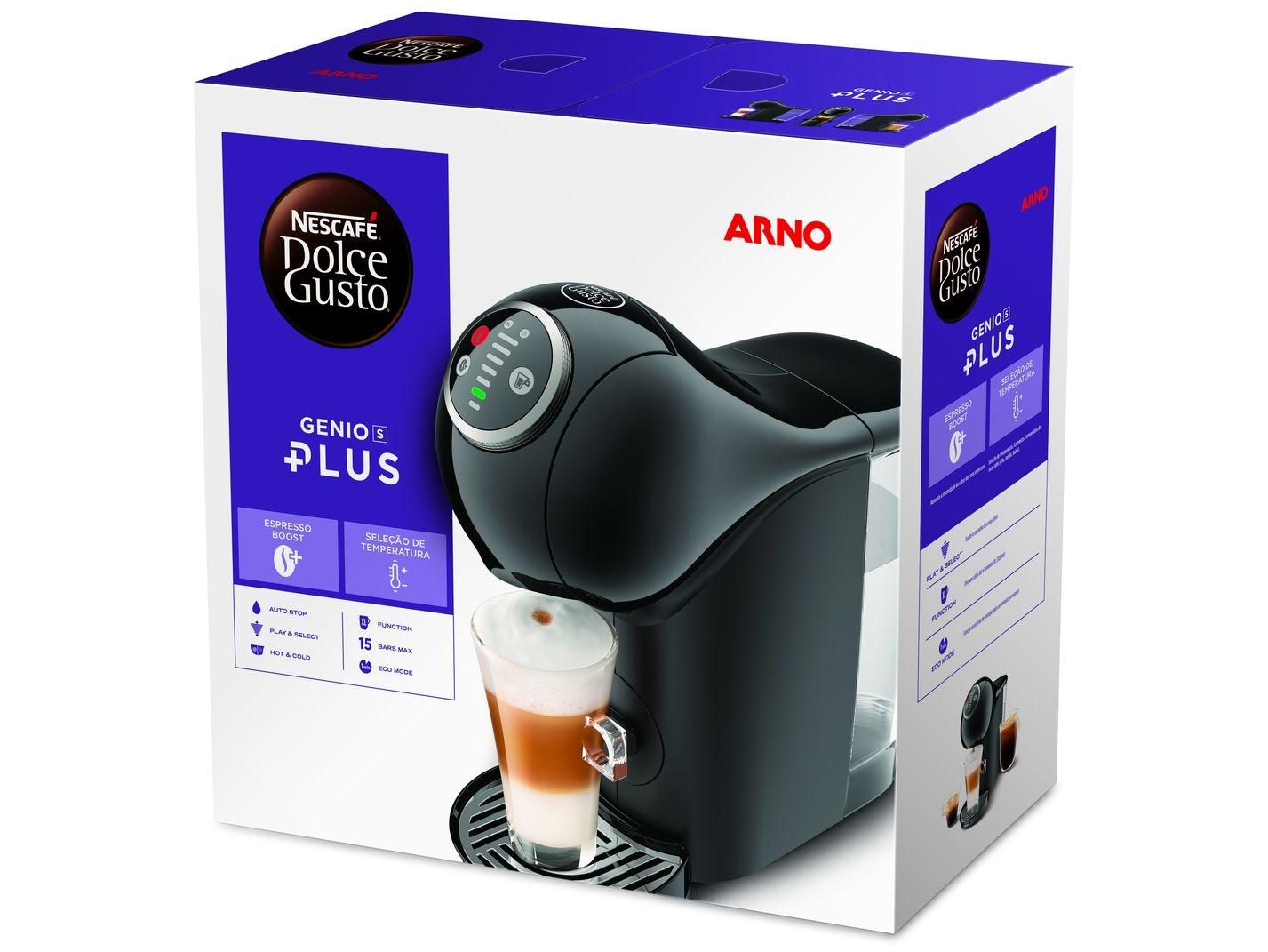 Cafeteira Elétrica Arno Nescafe Dolce Gusto Genio S Plus DGS2 Preta