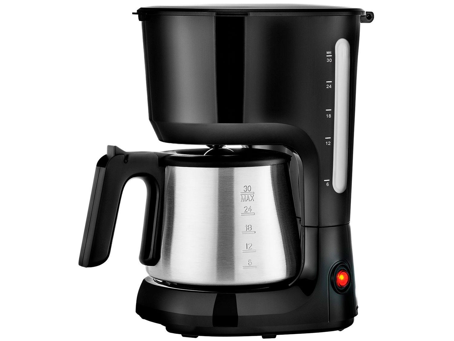 Cafeteira Elétrica Lenoxx Grand Coffee PCA035 Jarra Inox 30 Cafés Preta