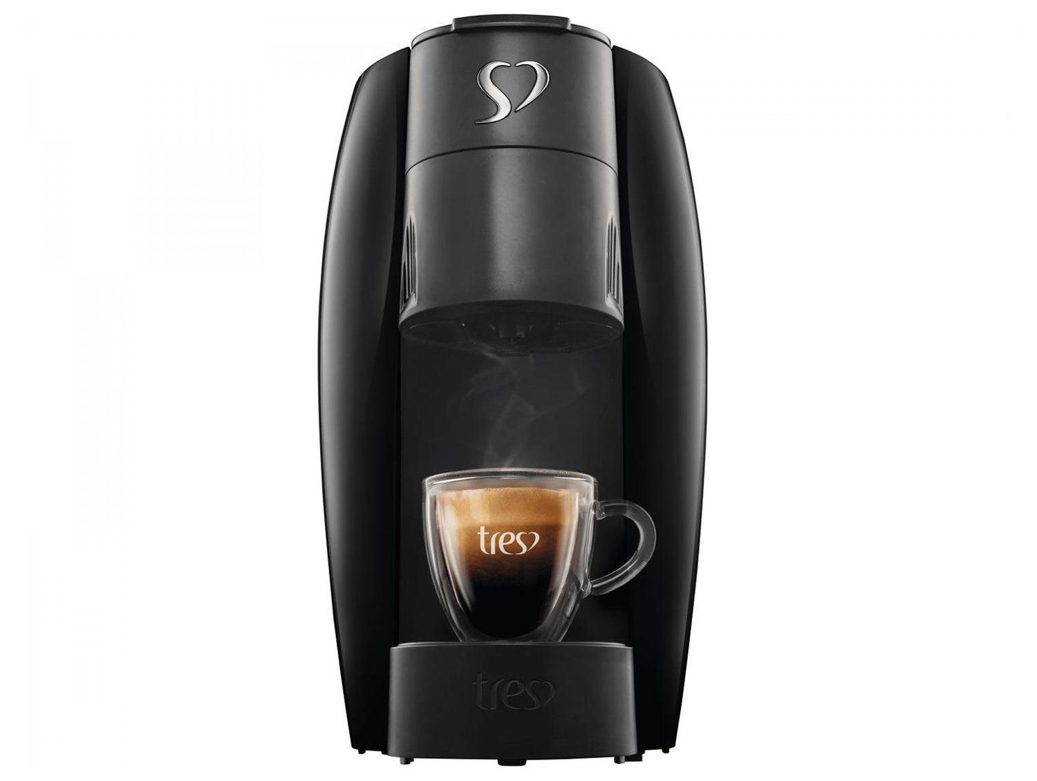 Cafeteira Espresso 3 Corações Lov Preto