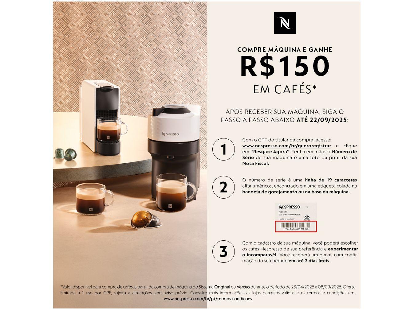 Cafeteira Espresso Nespresso Lattissima One Preto