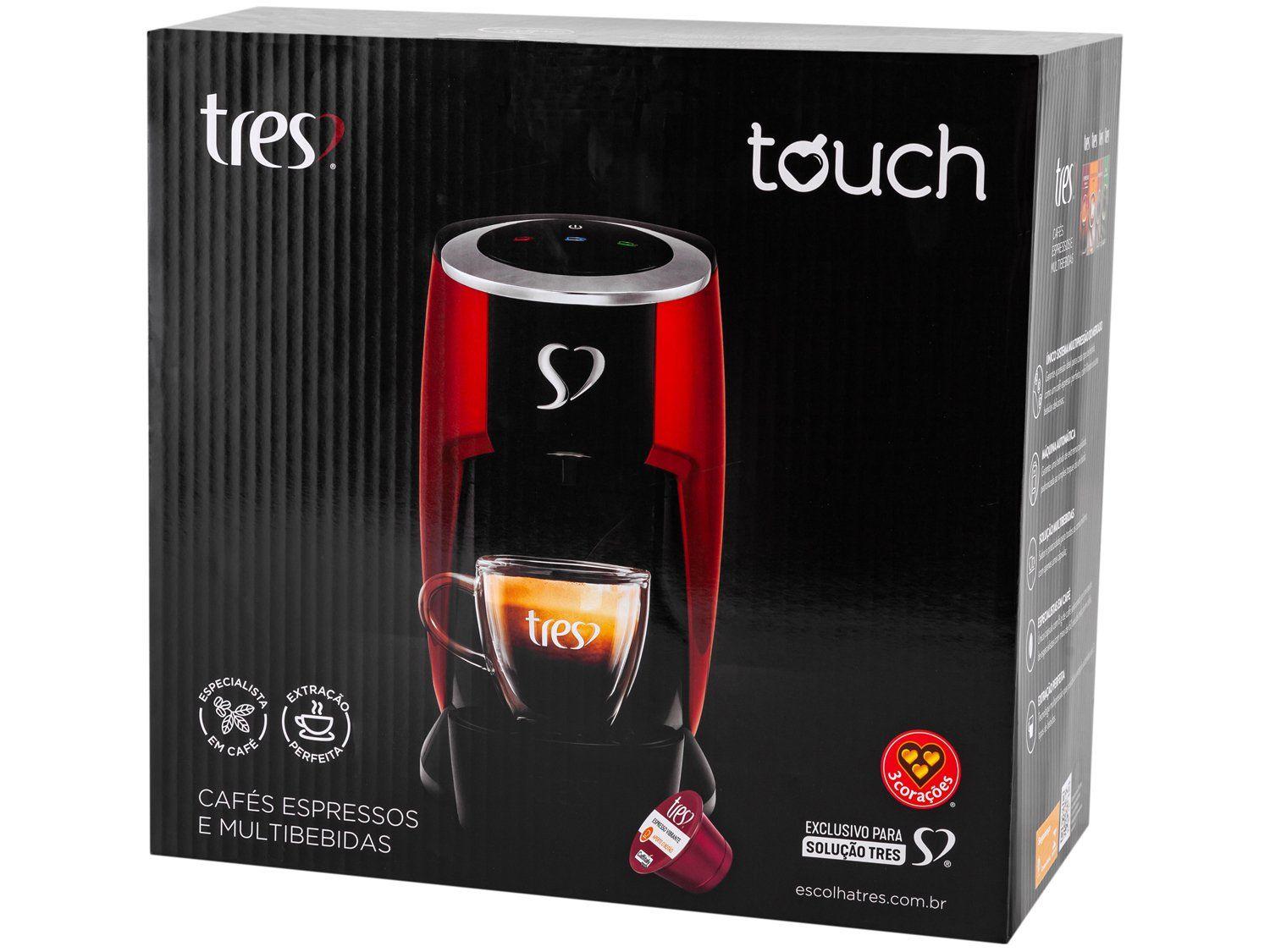 Cafeteira Espresso TRES Touch Vermelha 3 Corações