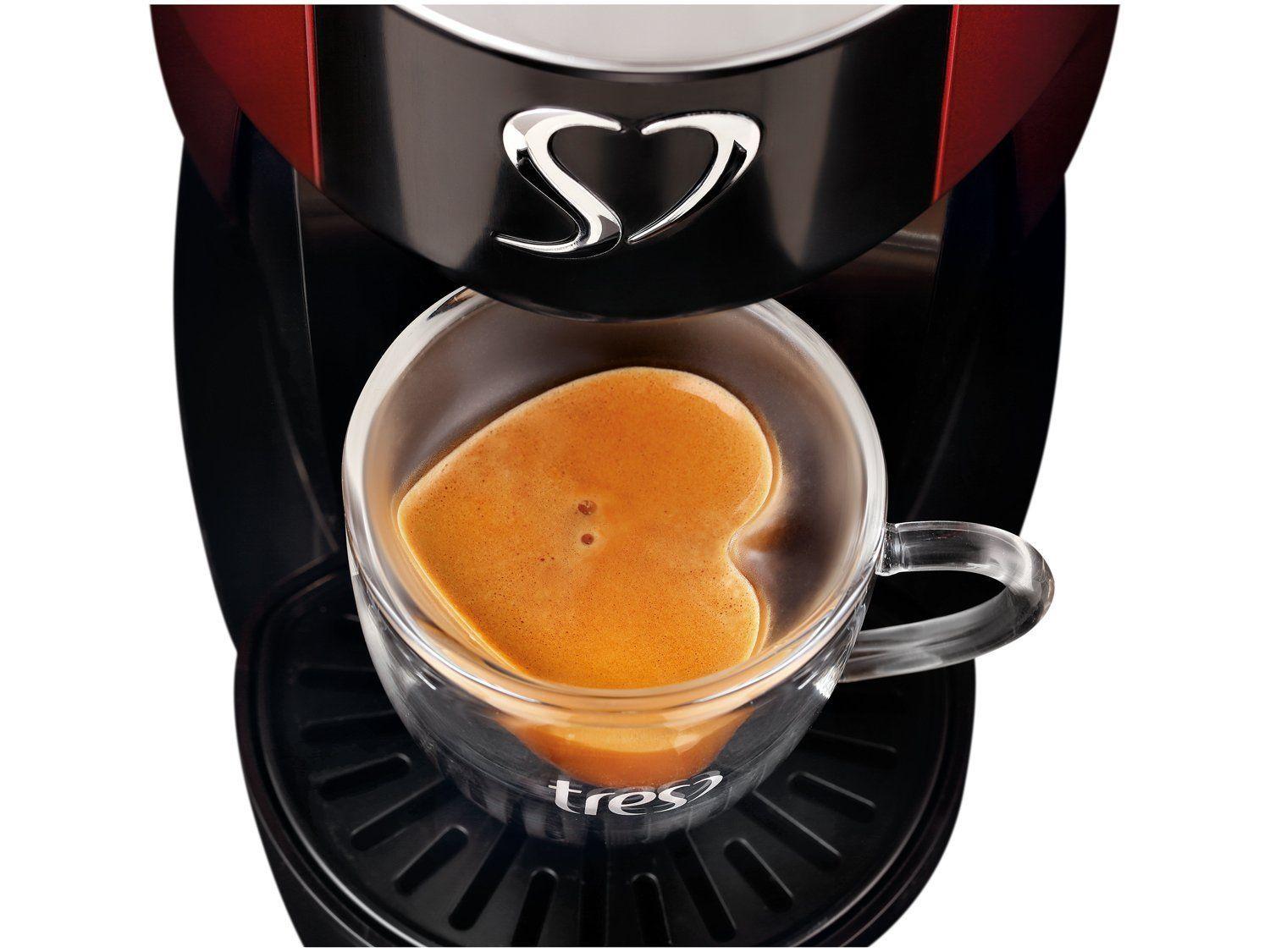 Cafeteira Espresso TRES Touch Vermelha 3 Corações