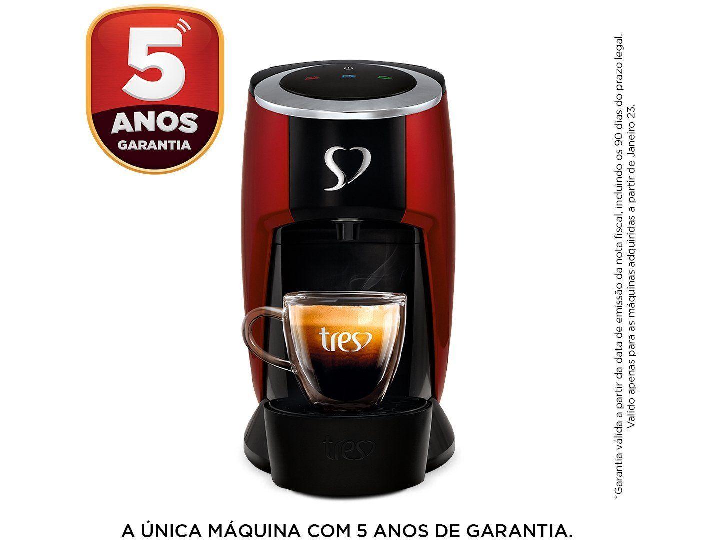 Cafeteira Espresso TRES Touch Vermelha 3 Corações