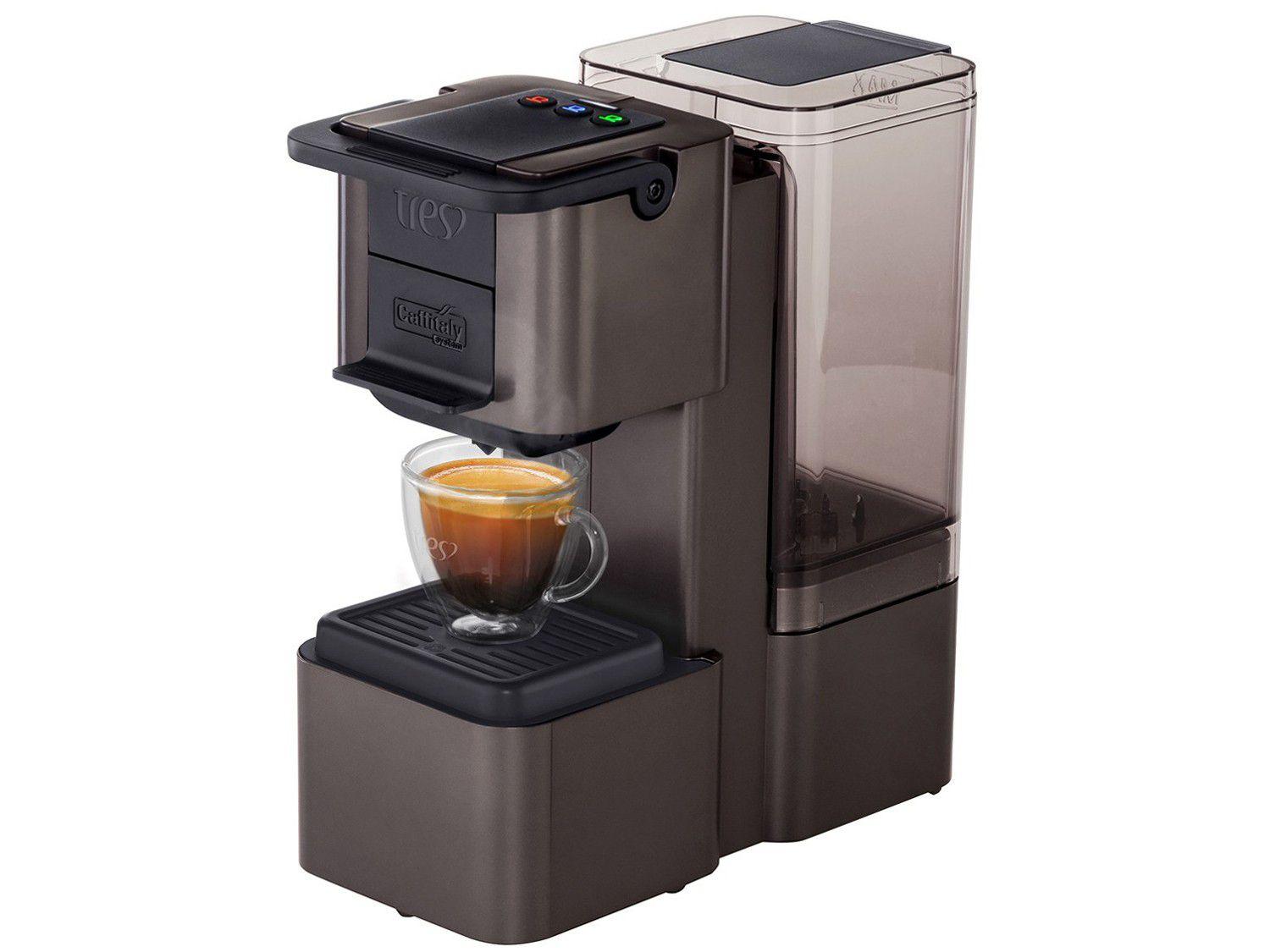 Cafeteira Expresso de Cápsula TRES S27 Pop Plus - Carbono 15 Bar ...