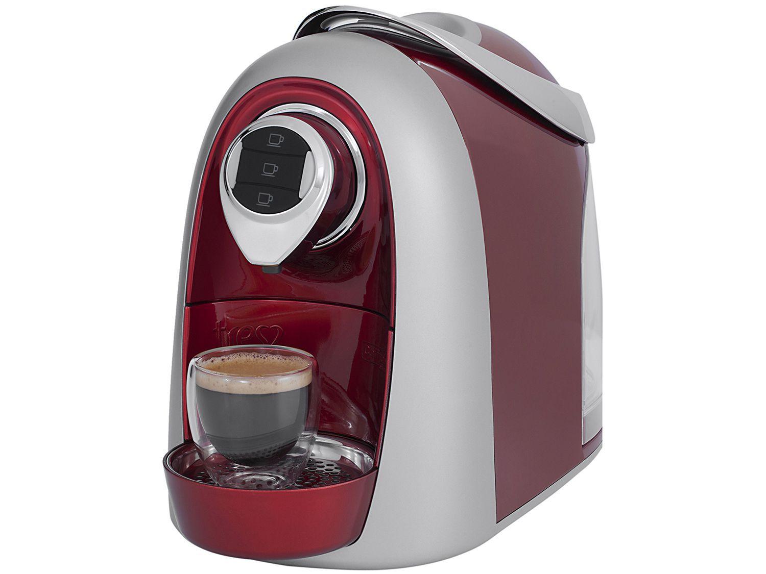 Cafeteira Expresso Modo Três Corações de Cápsula - Vermelha 15 Bar ...
