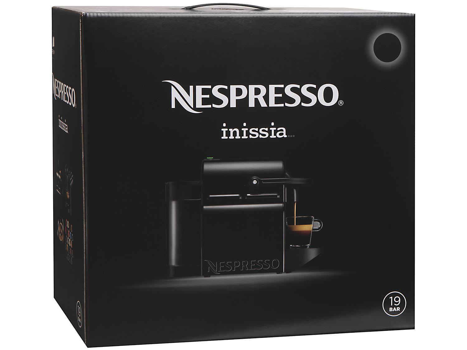 Cafeteira Expresso 19 Bar Nespresso Inissia Preto 110v Cafeteira Nespresso Para Cafe Expresso Inissia D40 Cor Preto 110v Nespresso Kit Com 100 Capsulas Cafeteira Nespresso Magazine Luiza