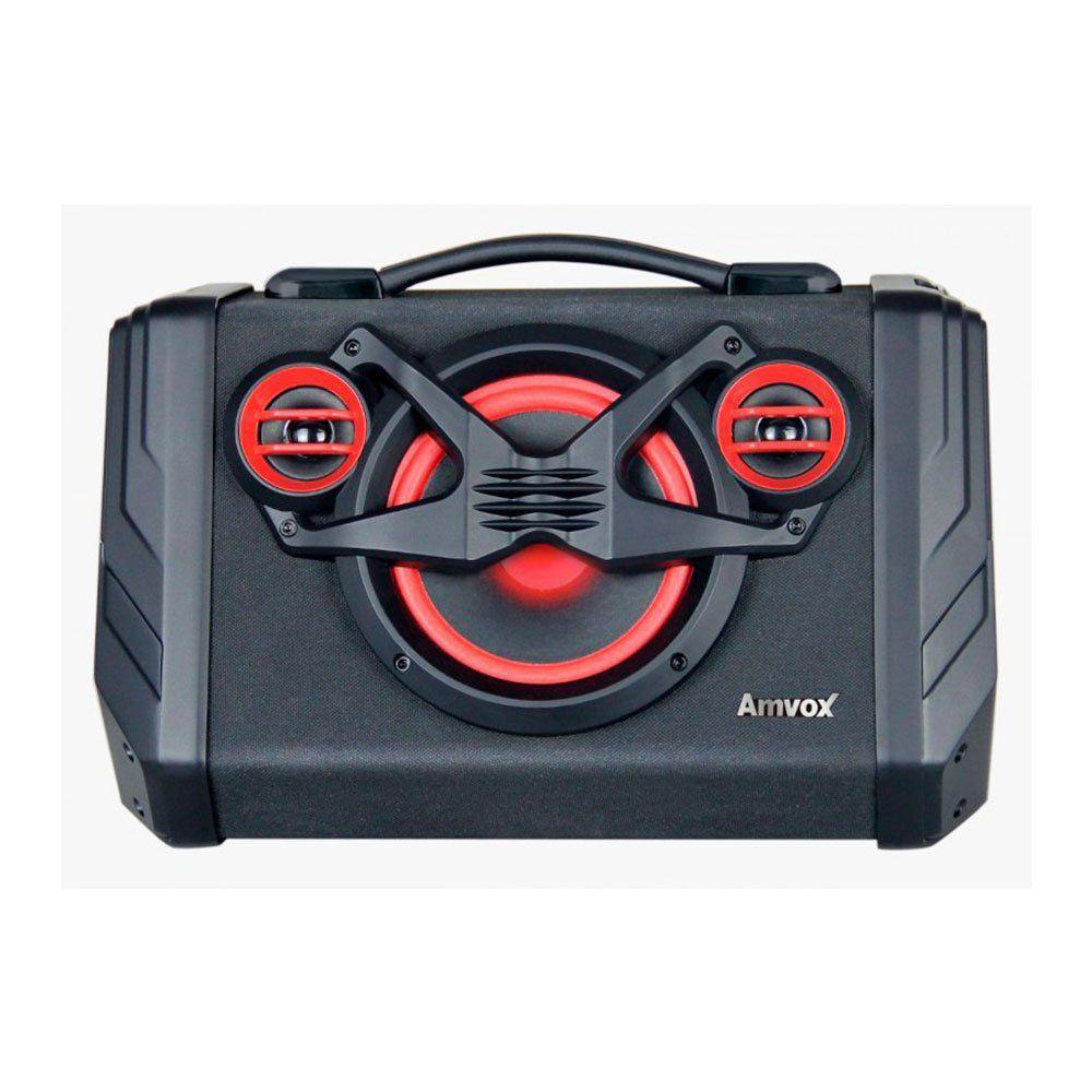 Caixa Amplificada Amvox Aca 110 80W Bluetooth Usb E R dio Fm Caixas 