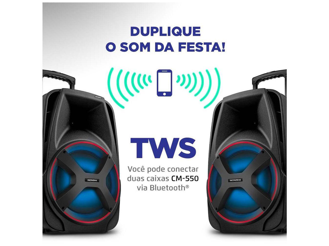 Caixa Amplificada Connect Power Mondial Cm-550