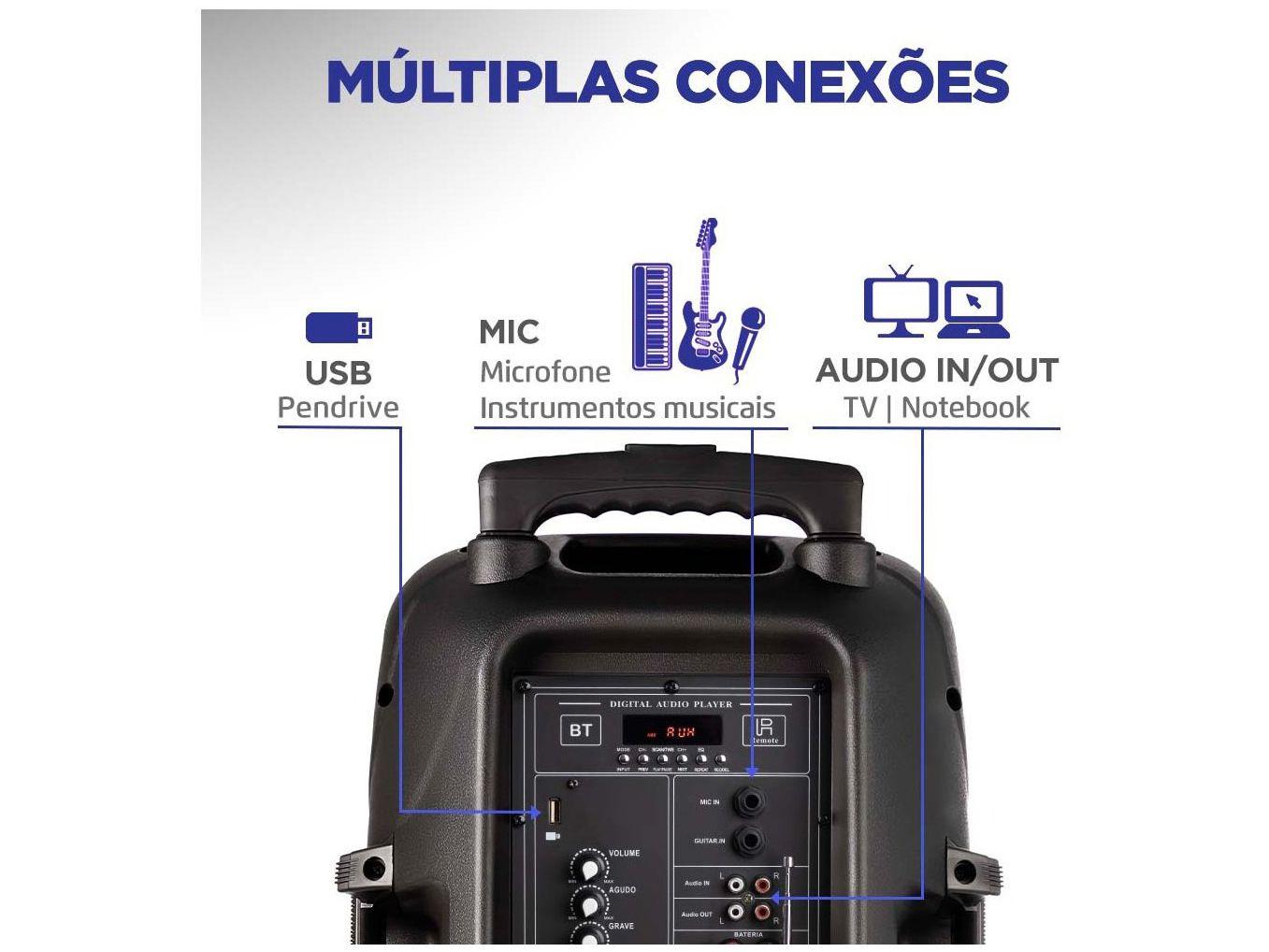 Caixa Amplificada Connect Power Mondial Cm-550