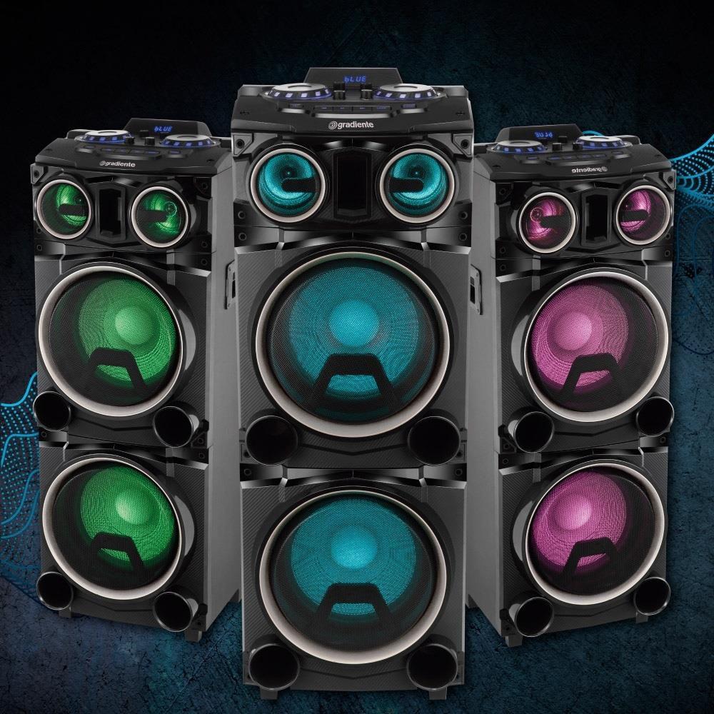 Caixa Amplificada Gradiente Power Bass GCA103, Entradas USB/SD/AUX e