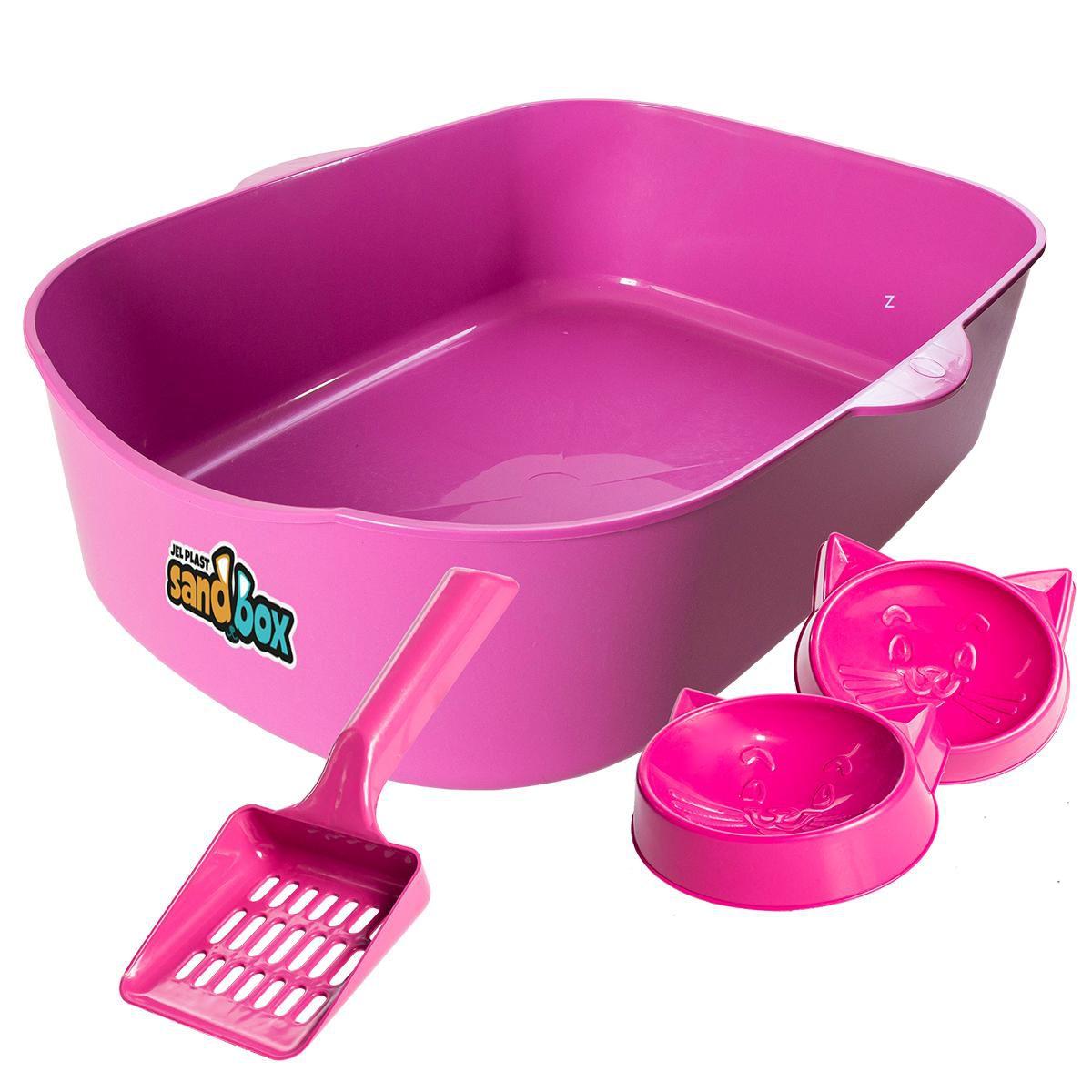 Caixa De Areia Premium Sadbox 34 Litros Para Gatos Com Borda Alta