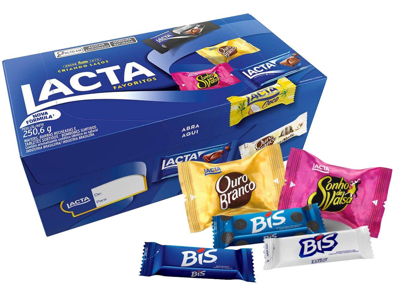 Caixa de Chocolates Variedades Lacta Favoritos 250g