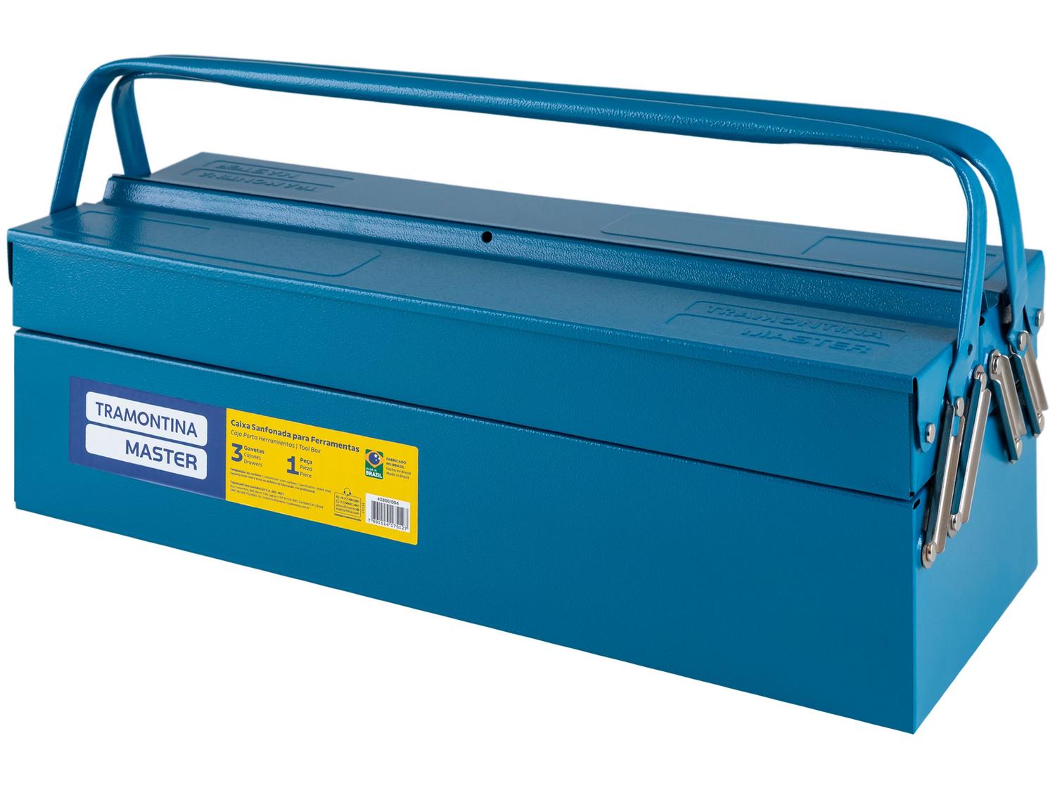 Caixa de Ferramentas Sanfonada 3 Gavetas Tramontina Master
