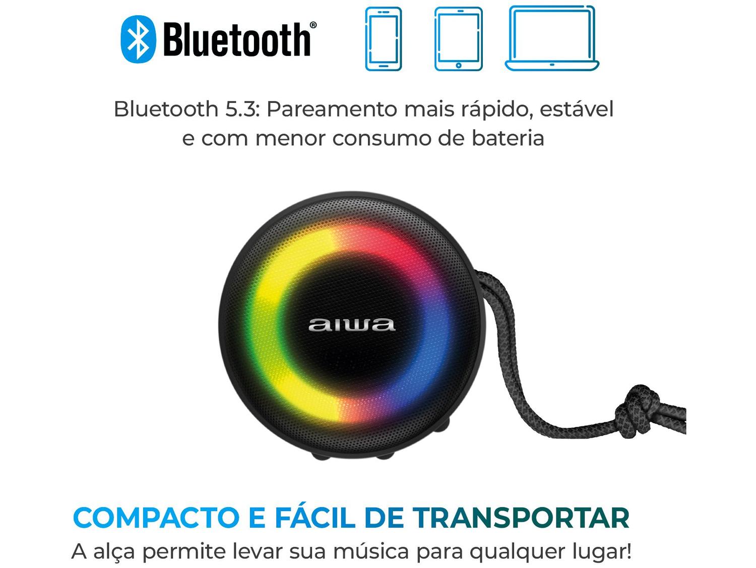 Caixa de Som Aiwa AWS-SP-02 Bluetooth Portátil