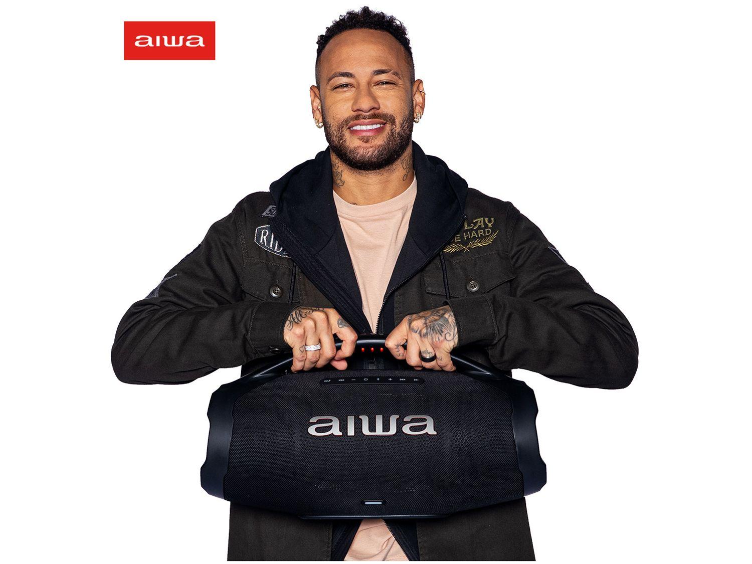 Caixa de Som Aiwa Boombox Plus AWS-BBS-01-B Bluetooth Amplificada 200W USB