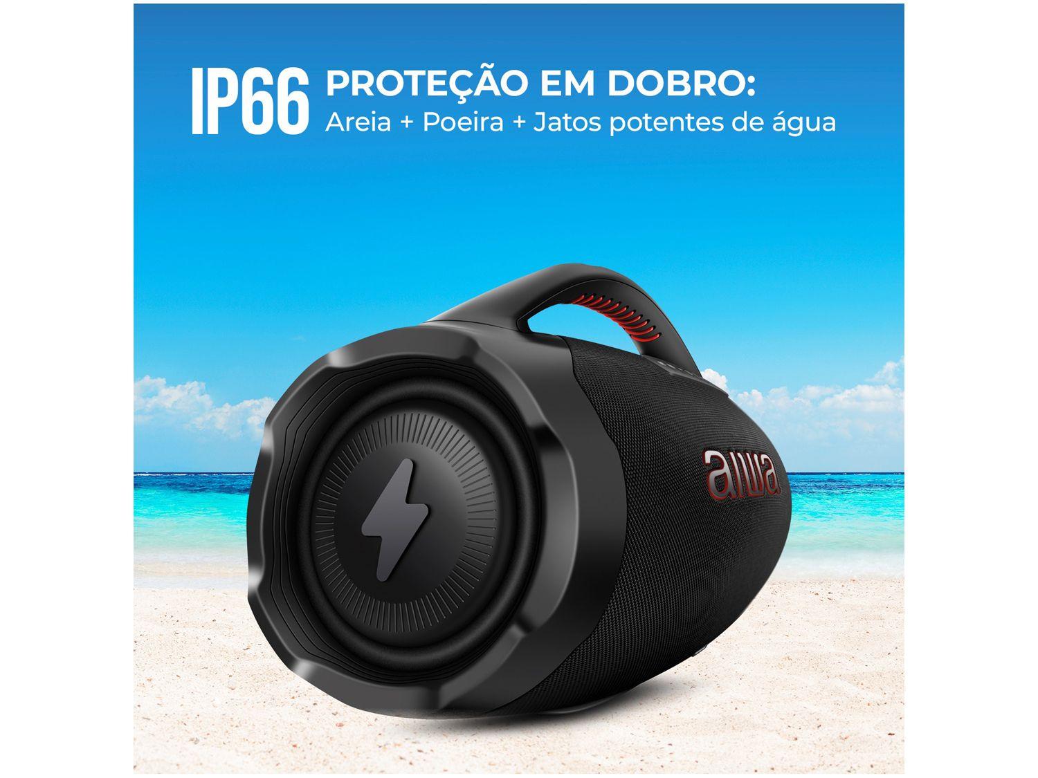 Caixa de Som Aiwa Boombox Plus AWS-BBS-01-B Bluetooth Amplificada 200W USB