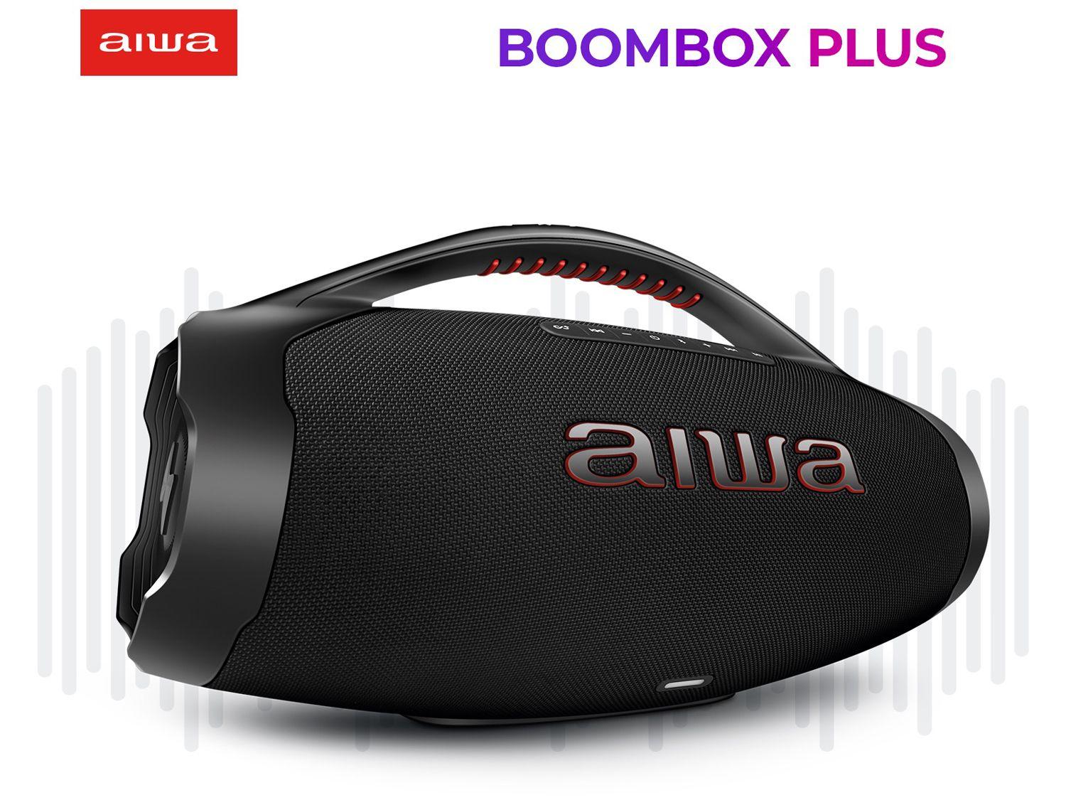 Caixa de Som Aiwa Boombox Plus AWS-BBS-01-B Bluetooth Amplificada 200W USB