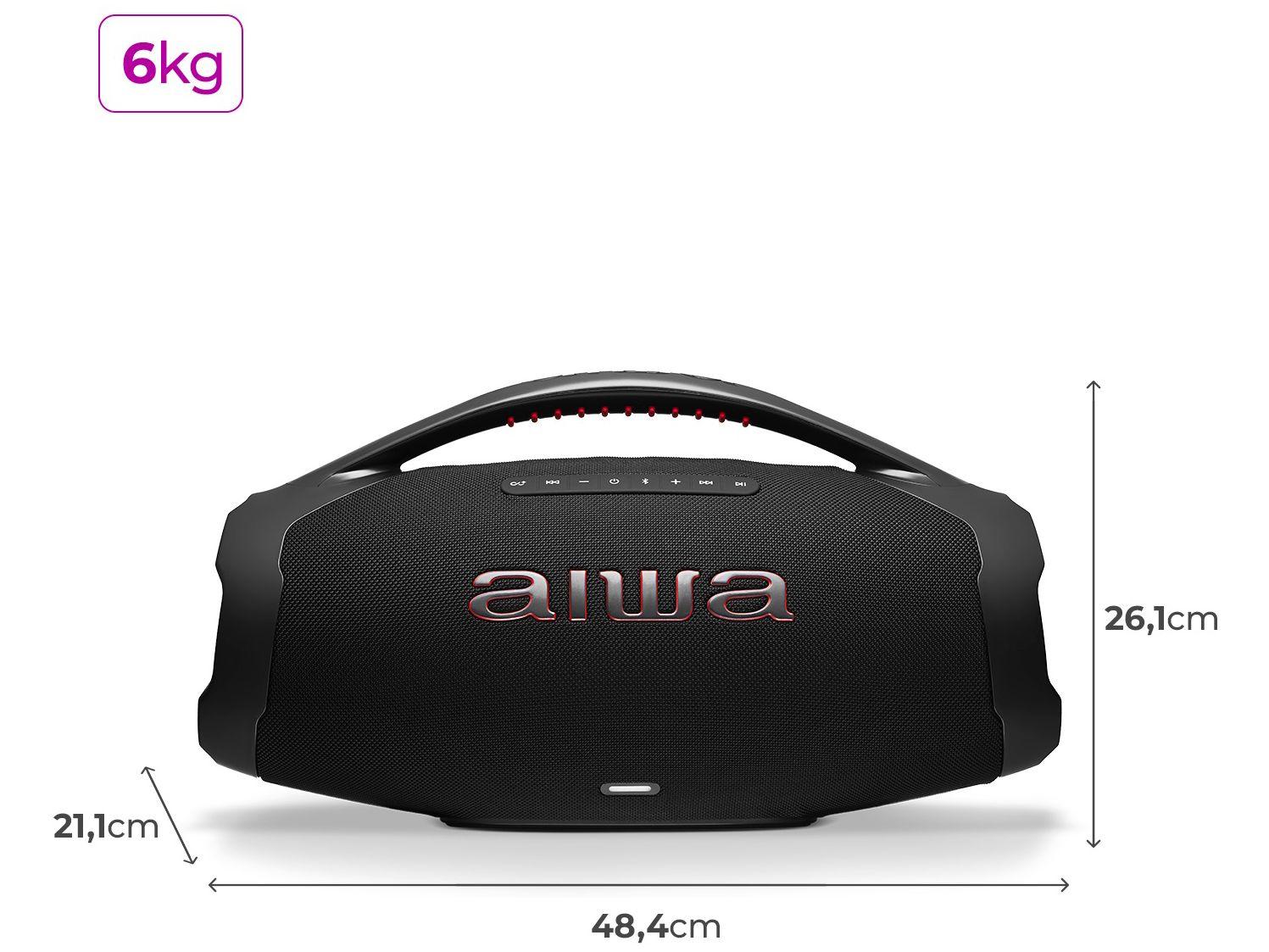 Caixa de Som Aiwa Boombox Plus AWS-BBS-01-B Bluetooth Amplificada 200W USB