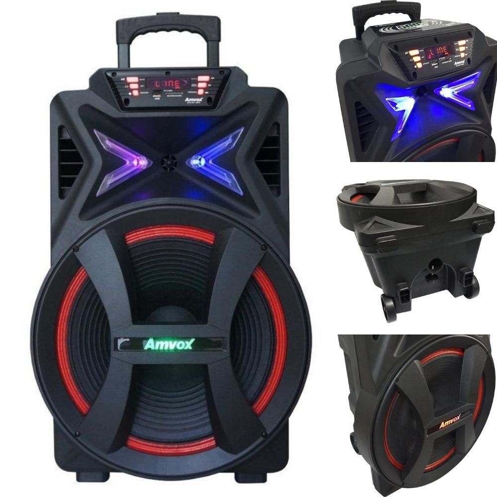 Caixa De Som Amplificada Amvox ACA 501 500w Bluetooth USB Recarregável Auxiliar FM P10 Caixa Caixa De Som Amplificada Amvox ACA 501 500w Bluetooth USB Recarregável Auxiliar FM P10 Caixa