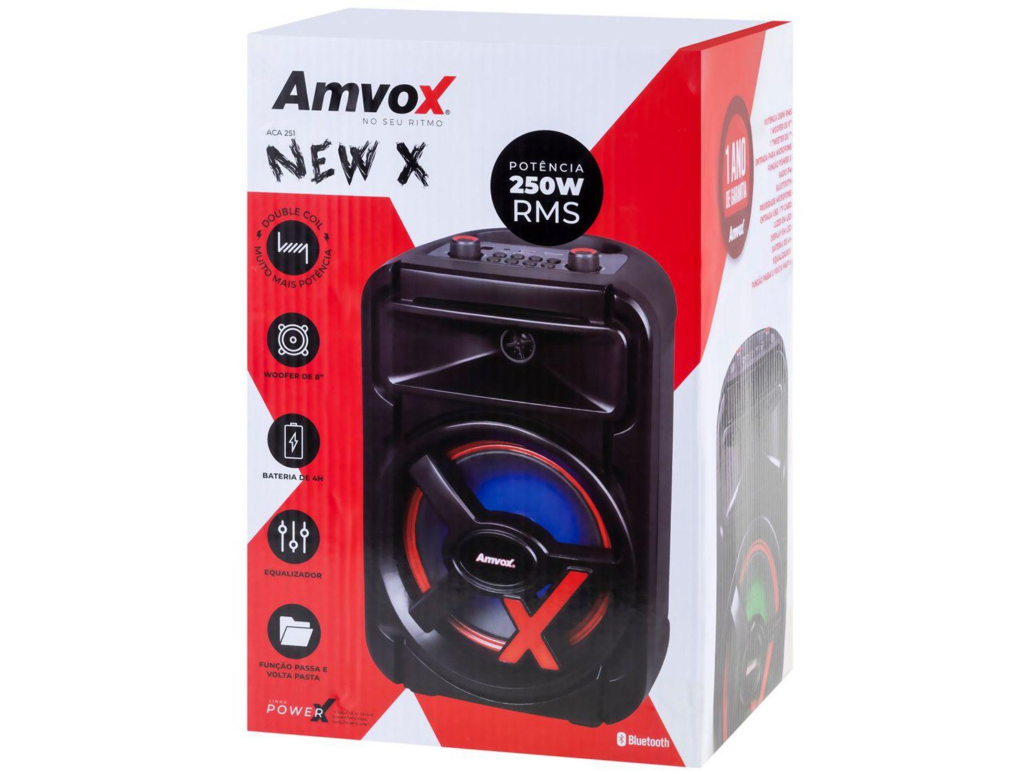 Caixa de Som Amplificada Bluetooth Amvox