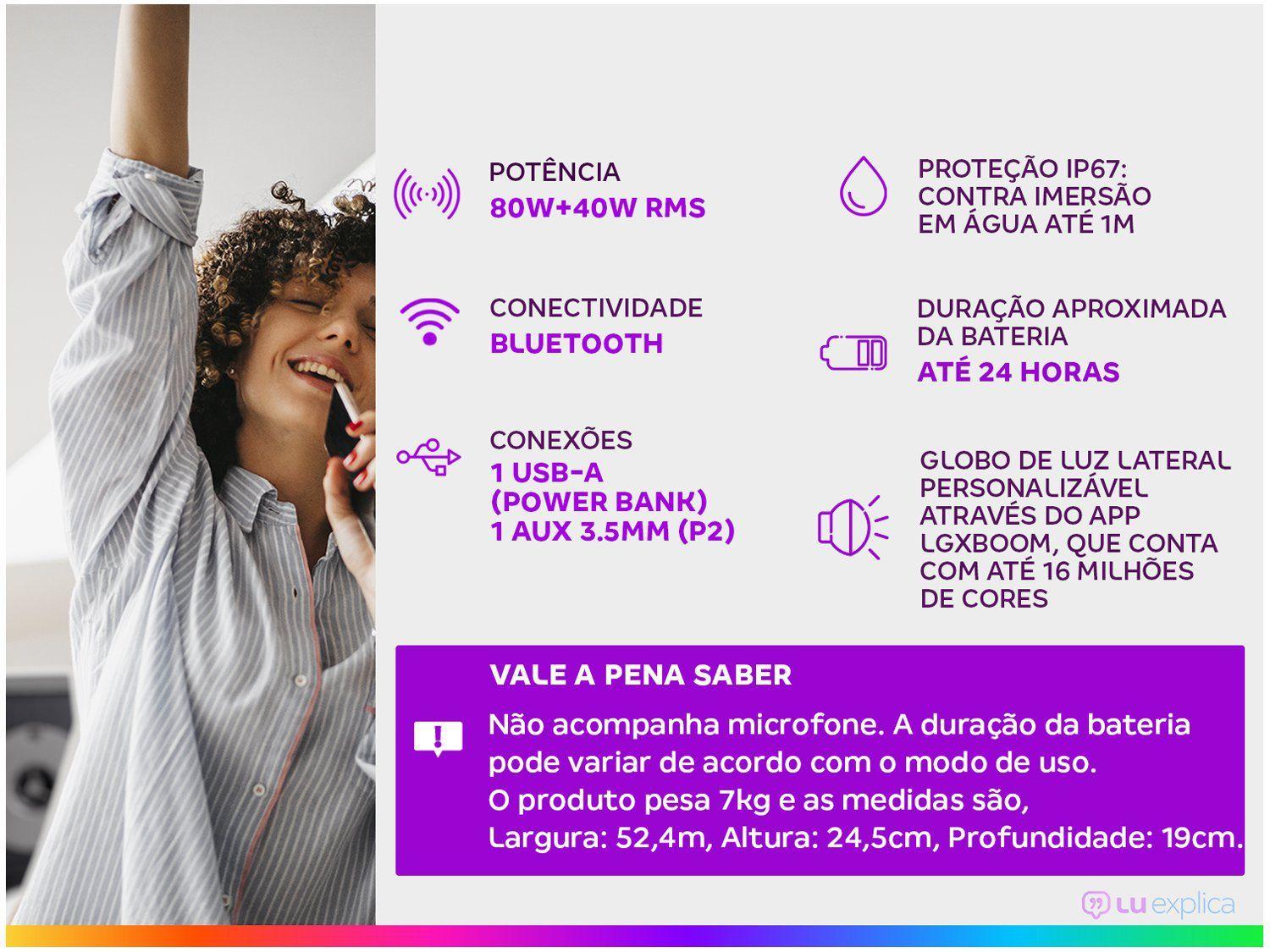 Caixa de Som LG XBOOM Go XG9S Bluetooth