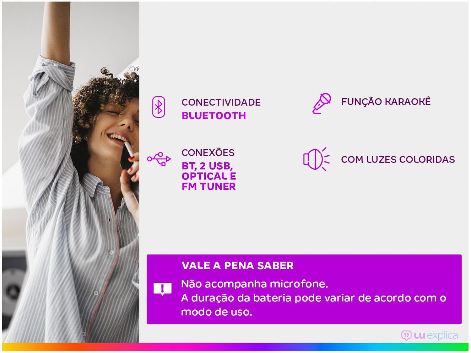 Caixa de Som LG Xboom RNC5 Multi Bluetooth 8”