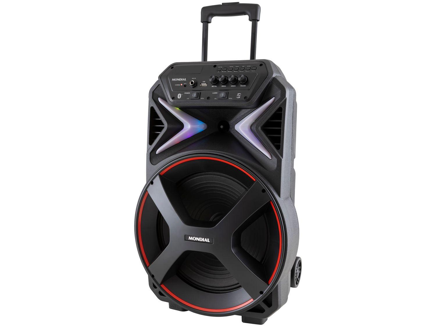 Caixa de Som Mondial CM-400 Bluetooth Portátil Amplificada 400W USB