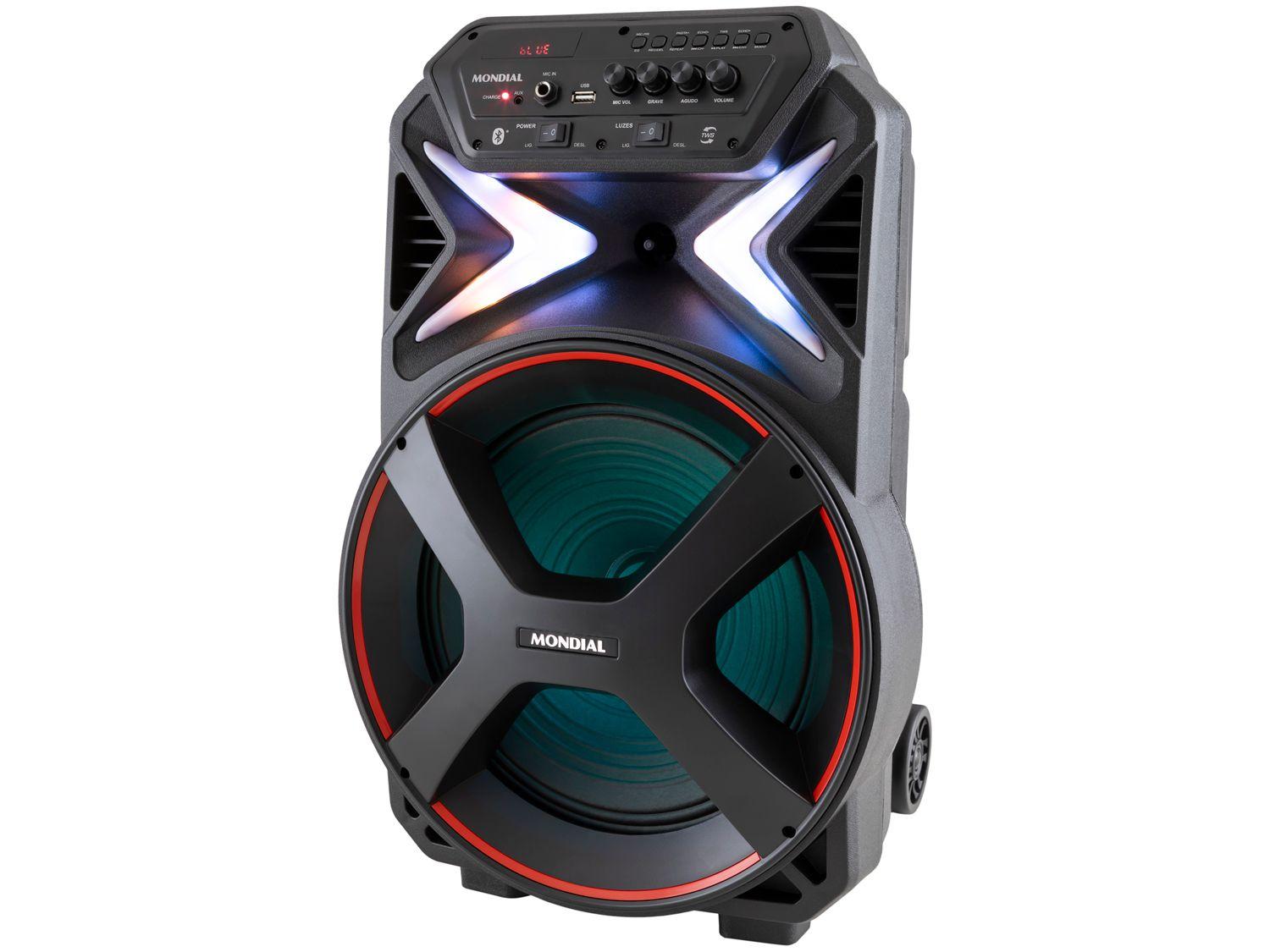 Caixa de Som Mondial CM-400 Bluetooth Portátil Amplificada 400W USB