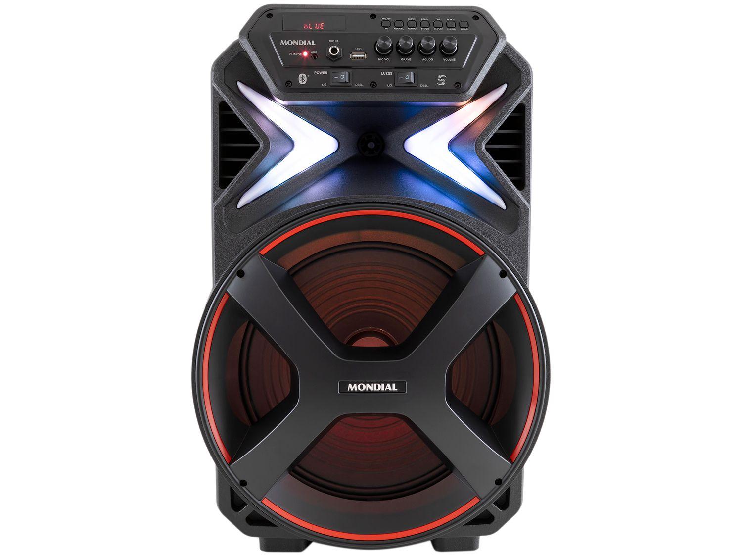 Caixa de Som Mondial CM-400 Bluetooth Portátil Amplificada 400W USB